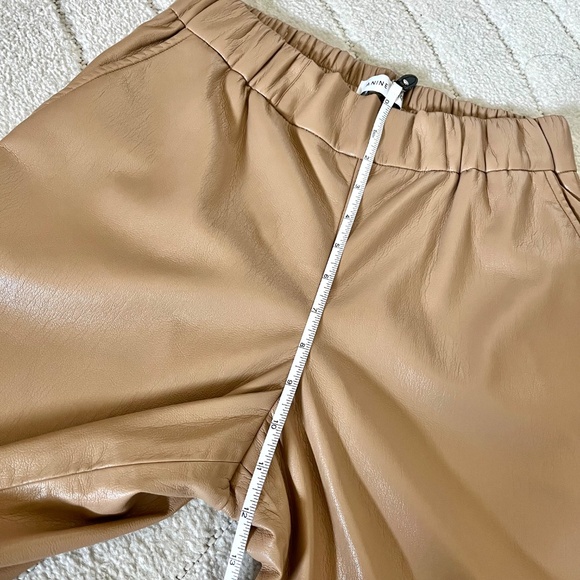 Anine Bing NEW Koa Pant Butterscotch Vegan Leather Wide Straight Leg Pant Sz S - Picture 11 of 13
